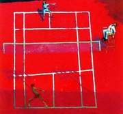 Игрище, 2000, м.б./платно, 50 / 47            Playground, 2000, oil on canvas, 50 / 47